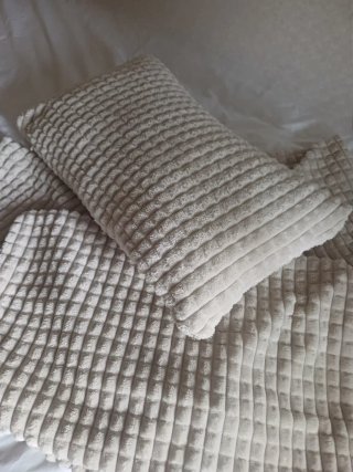 4 Fundas de cojín beige tacto suaves