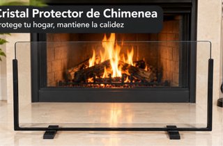 Protector de Chimenea de Cristal