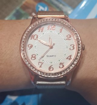 Reloj de Pulsera Dorado Rosa