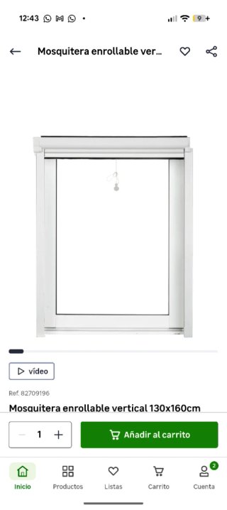 Mosquitera Enrollable Vertical hasta 130x160cm