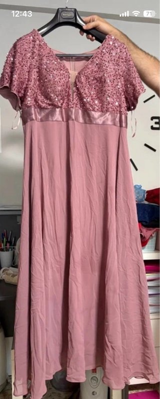 Vestido Shein Rosa Maquillaje Talla XXXL