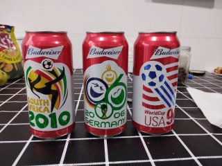 3 Latas Vacías Budweiser Edición Mundial