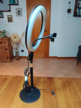 Lámpara de Aro con Soporte