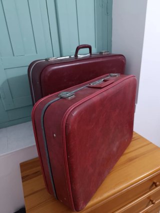 Set de 2 Maletas Vintage Rojas