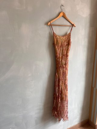 Vestido largo estampado