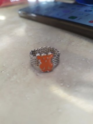 Anillo Tous con Oso Naranja