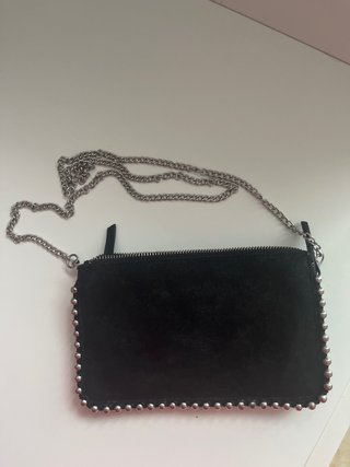 Bolso Negro con purpurina, Cadena y Tachuelas