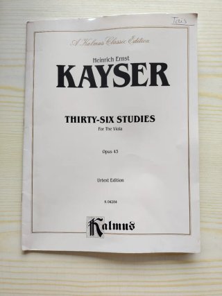 Libro de Partituras Kayser - Thirty-Six Studies