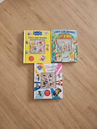 Pack libros imanes. Peppa pig y paw patrol, zoo