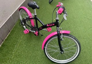 Bicicleta Infantil Btwin Negra y Rosa