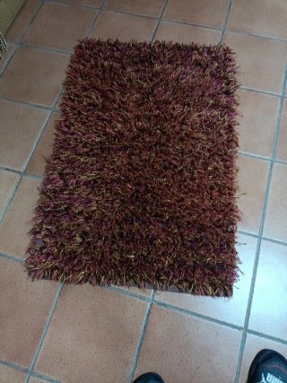 Alfombra de pelo largo multicolor