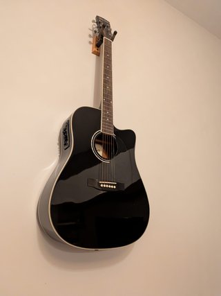 Guitarra Electroacústica Harley Benton Negra