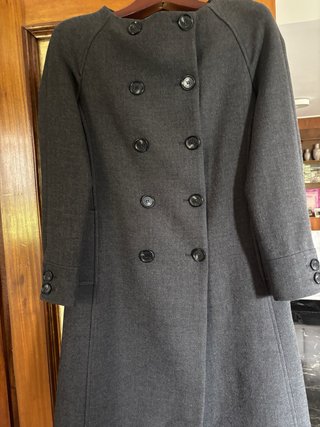 Abrigo Largo ZARA WOMAN Gris Lana 100%