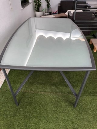 Mesa de Jardín con Sobre de Cristal