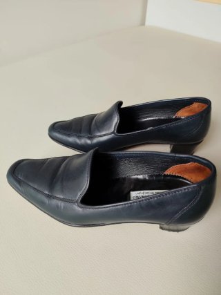 Zapatos de Piel Azul Marino