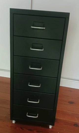 Cajonera metálica IKEA negra