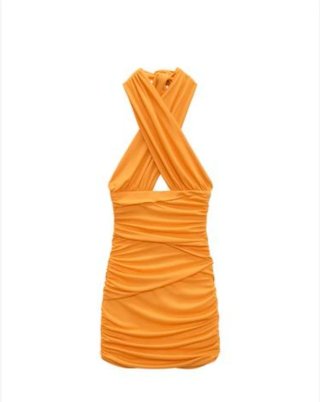 Vestido corto naranja