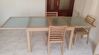 Conjunto Mesa Extensible y 3 Sillas