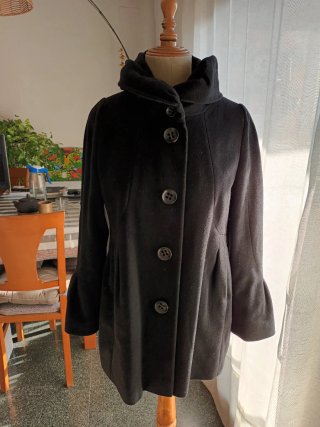 Chaquetón Negro Betty Barclay talla M 38-40