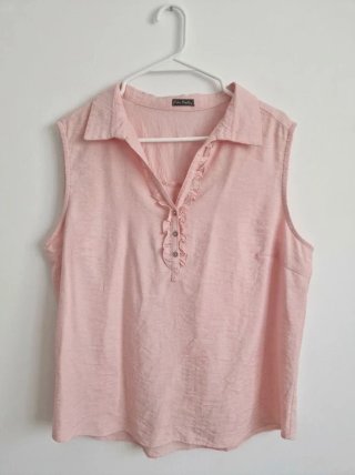Blusa sin mangas Pilar Prieto rosa