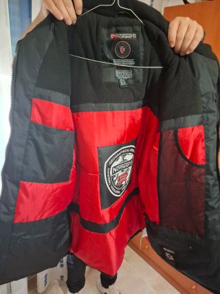 Abrigo Geographical Norway Negro y Rojo Talla M