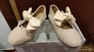 Merceditas Beige con Lazo Talla 28