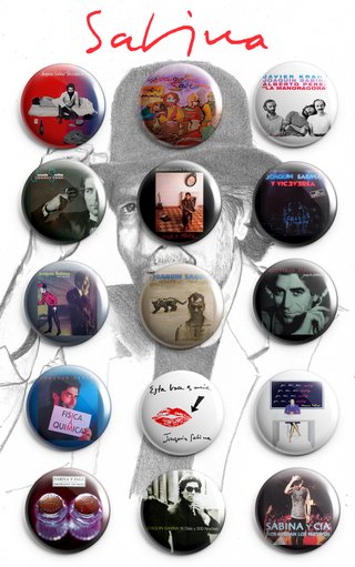 PACK CHAPAS JOAQUÍN SABINA (DISCOS)