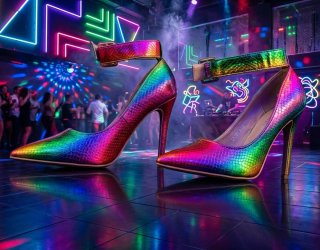 Tacones Gogo Neón Multicolor