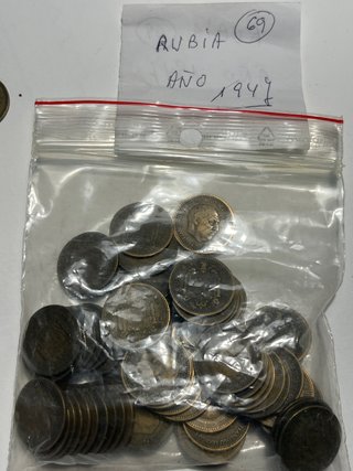 Lote de 250 Monedas de 10 (Rubias) Fanco