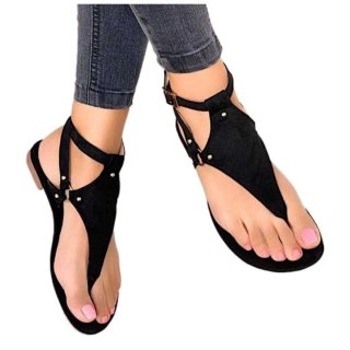 Sandalias de dedo negras