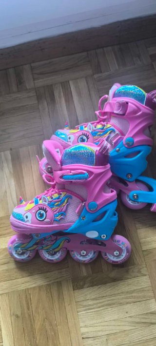 Patines en línea infantiles diseño unicornio