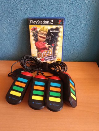 Buzz! Escuela de Talentos PS2 + 4 Mandos