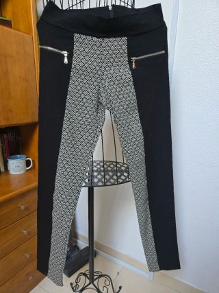 Leggings pretas e cinzentas tamanho L