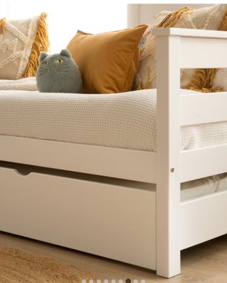 Cama Nido Blanca 90x190 con 2 Colchones