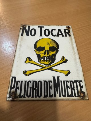 Chapa Metálica Peligro de Muerte