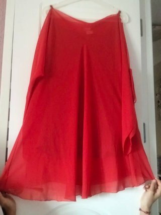 Blusa de gasa roja