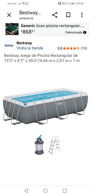 Piscina Rectangular Bestway 4.04m x 2.01m