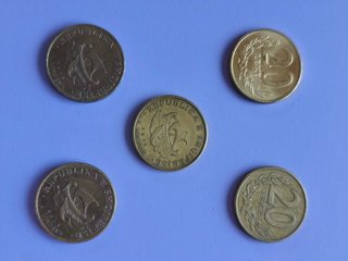 Lote de 5 monedas de Albania