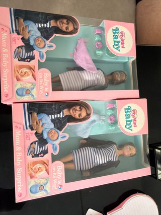 2 Sets Barbie My Mini Baby Mom & Baby Surprise