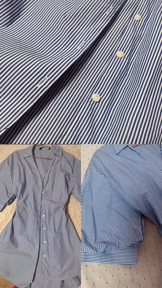 Vestido camisero de rayas