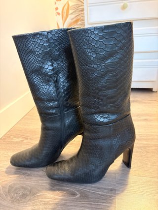 Botas Altas de Piel Bronx Negras Talla 37