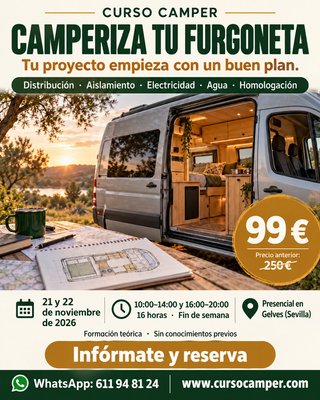 Curso Camperiza tu furgoneta 21-22 noviembre