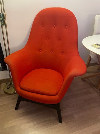 Sillón de Tela Naranja