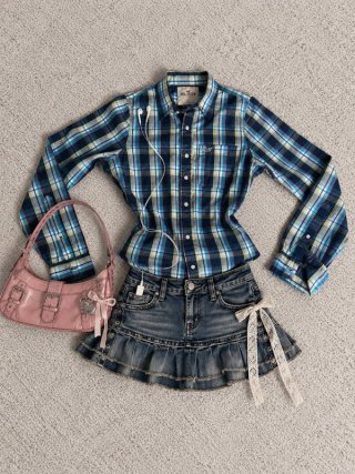 Hollister Colorful Vintage Shirt Y2K Fairy Grunge