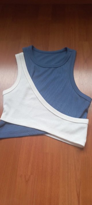 Camiseta Azul y Blanca Talla 36