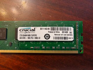 Memoria RAM Crucial 4GB DDR3 1600MHz