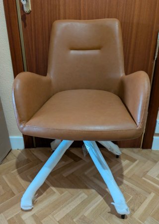 Silla base giratoria polipiel Ofcasa