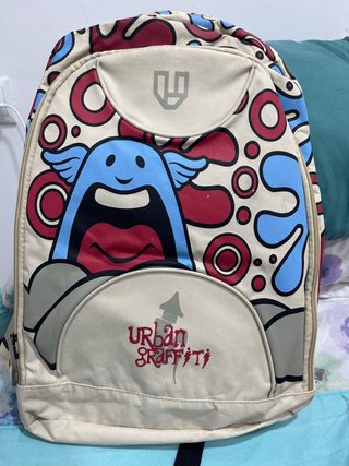Mochila Urban Graffiti Beige