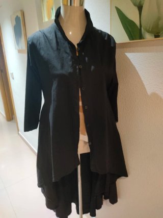 Camisa Vestido Asimétrica Negra