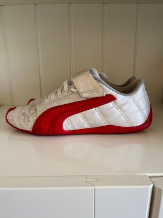 Zapatillas Puma Blancas y Rojas Talla 38